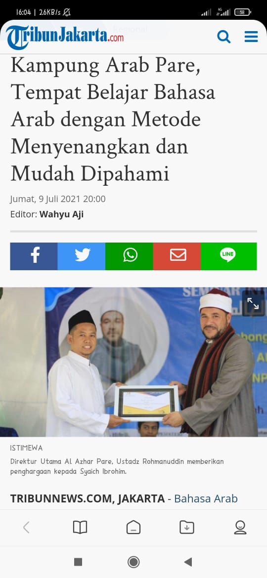 Liputan Media Tes TOAFL Al Azhar Pare