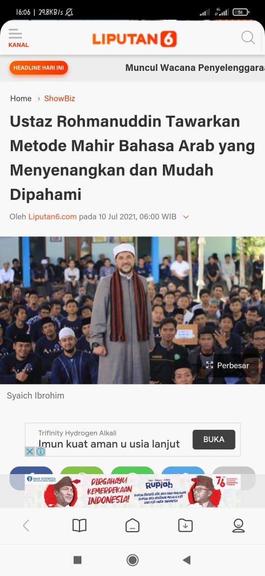 Liputan Media Tes TOAFL Al Azhar Pare